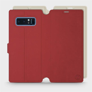 Hülle für Samsung Galaxy Note 8 - Farbe Dunkelrot mit Platin