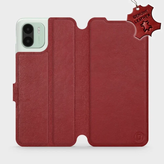 Hülle für Xiaomi Redmi A2 - Farbe Dark Red Leather