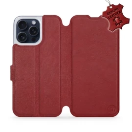 Hülle für Apple iPhone 15 Pro Max - Farbe Dark Red Leather