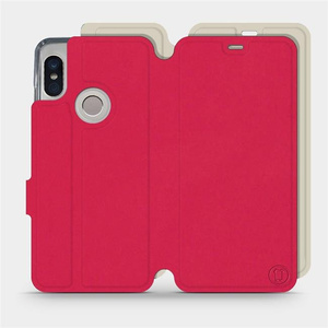 Hülle für Xiaomi Redmi Note 5 - Farbe Rot mit Platin