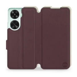 Hülle für Huawei Nova 12 SE - Farbe Burgund mit Platin