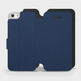 Hülle für Apple iPhone 5s - Farbe Marine mit Schwarz