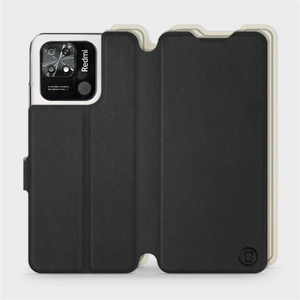 Hülle für Xiaomi Redmi 10C - Farbe Schwarz mit Platin