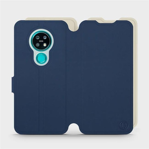 Hülle für Nokia 7.2 - Farbe Marineblau mit Platin