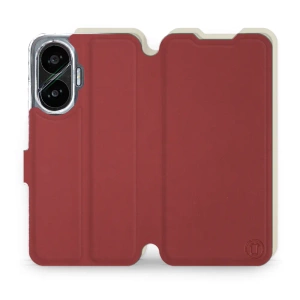 Hülle für Xiaomi POCO F7 - Farbe Dunkelrot mit Platin