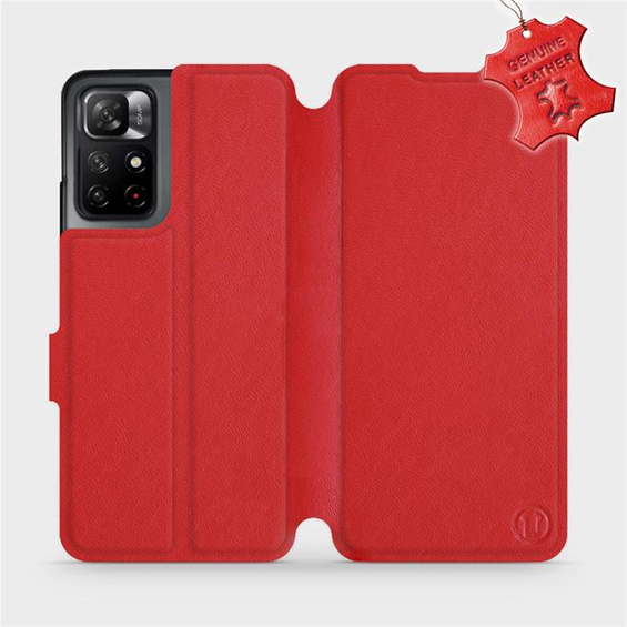 Hülle für Xiaomi Redmi Note 11S 5G - Farbe Red Leather