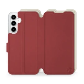 Hülle für Samsung Galaxy A35 5G - Farbe Dunkelrot mit Platin