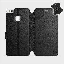 Hülle für Huawei P9 Lite - Farbe Black Leather