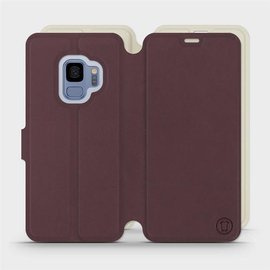 Hülle für Samsung Galaxy S9 - Farbe Burgund mit Platin