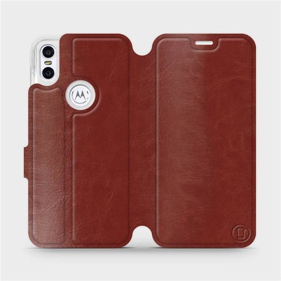 Hülle für Motorola One - Farbe Brown&Gray