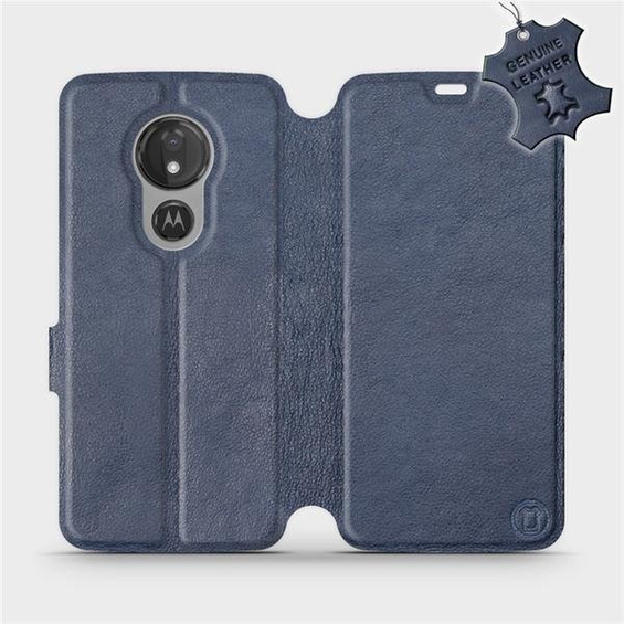 Hülle für Motorola Moto G7 Power - Farbe Blue Leather