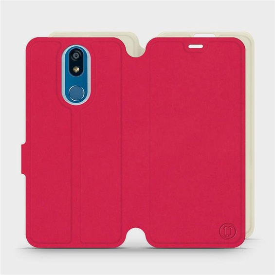 Hülle für LG K40 - Farbe Rot mit Platin