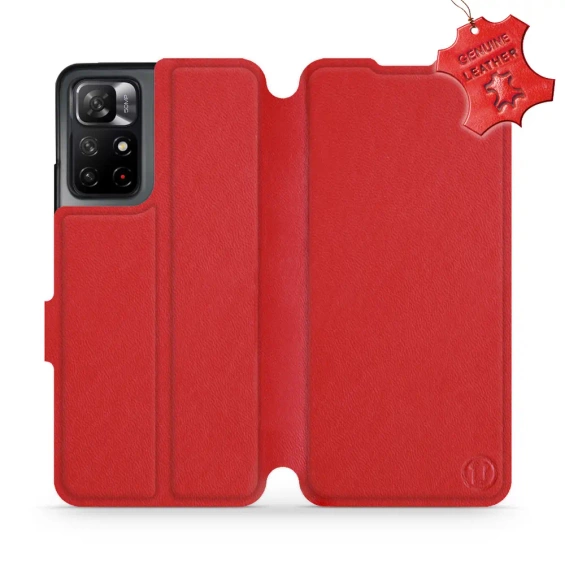 Hülle für Xiaomi Redmi Note 11S 5G - Farbe Red Leather