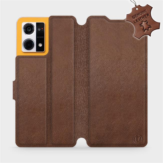 Hülle für Oppo Reno 7 4G - Farbe Brown Leather