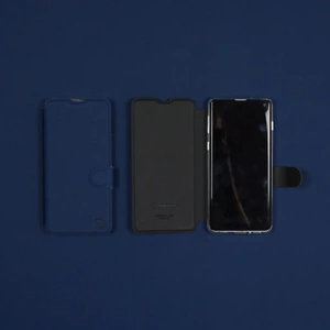 Hülle für Samsung Galaxy S25 Edge - Farbe Marine mit Schwarz