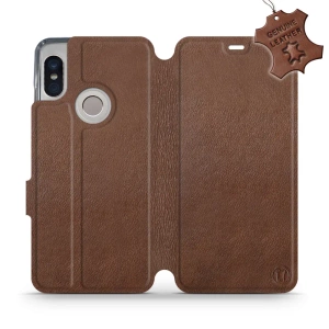 Hülle für Xiaomi Redmi Note 5 - Farbe Brown Leather