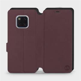 Hülle für Huawei Mate 20 Pro - Farbe Burgund mit Schwarz