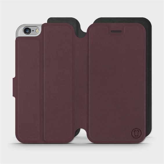 Hülle für Apple iPhone 6s - Farbe Burgund mit Schwarz