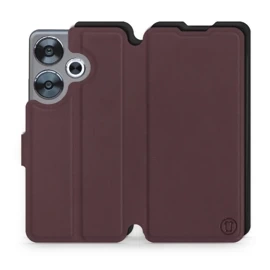 Hülle für Xiaomi POCO F6 - Farbe Burgund mit Schwarz