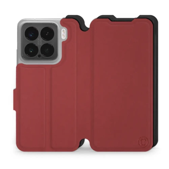 Hülle für Xiaomi 15 - Farbe Dunkelrot mit Schwarz