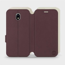 Hülle für Samsung Galaxy J5 2017 - Farbe Burgund mit Platin