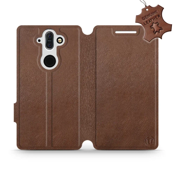 Hülle für Nokia 8 Sirocco - Farbe Brown Leather