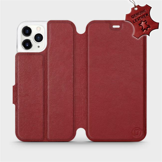 Hülle für Apple iPhone 11 Pro - Farbe Dark Red Leather