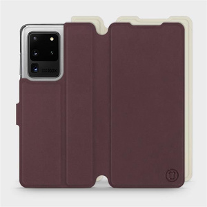 Hülle für Samsung Galaxy S20 Ultra - Farbe Burgund mit Platin