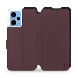 Hülle für Xiaomi Redmi Note 12 5G - Farbe Burgund mit Schwarz