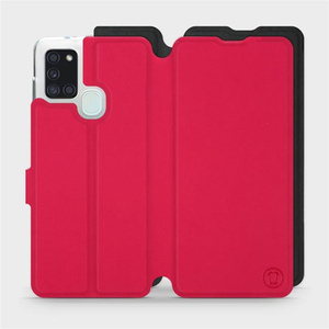 Hülle für Samsung Galaxy A21S - Farbe Rot mit Schwarz