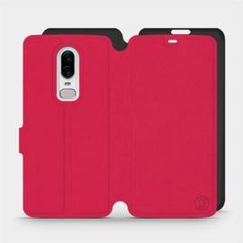 Hülle für OnePlus 6 A6000 - Farbe Rot mit Schwarz