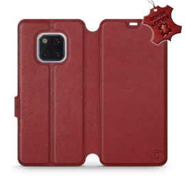 Hülle für Huawei Mate 20 Pro - Farbe Dark Red Leather