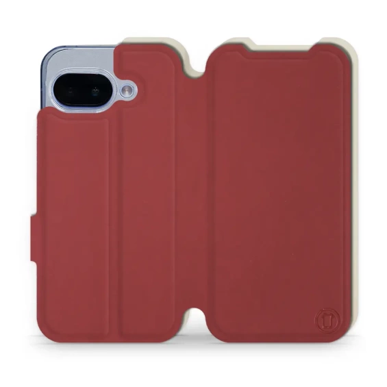 Hülle für Google Pixel 9A - Farbe Dunkelrot mit Platin