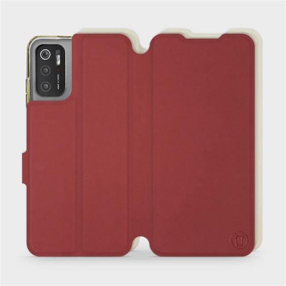 Hülle für Xiaomi Poco M3 Pro 5G - Farbe Dunkelrot mit Platin