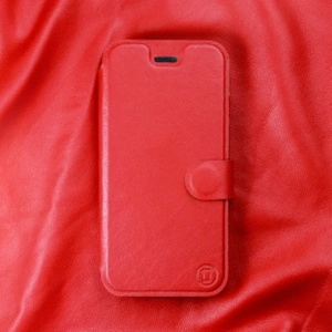 Hülle für Motorola One Fusion Plus - Farbe Red Leather