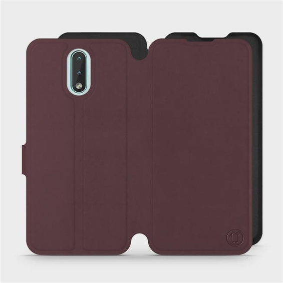 Hülle für Nokia 2.3 - Farbe Burgund mit Schwarz