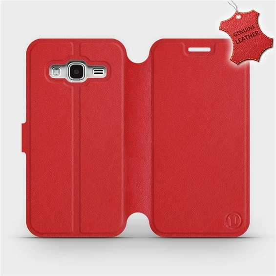 Hülle für Samsung Galaxy J3 2016 - Farbe Red Leather