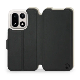 Hülle für OnePlus 15 - Farbe Schwarz mit Platin