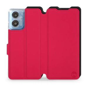 Hülle für Motorola Moto G04 - Farbe Rot mit Schwarz