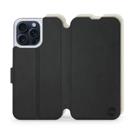 Hülle für Apple iPhone 15 Pro Max - Farbe Schwarz mit Platin