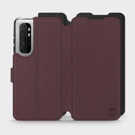 Hülle für Xiaomi Mi Note 10 Lite - Farbe Burgund mit Schwarz