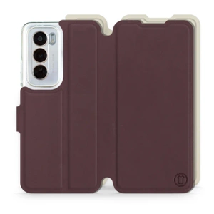 Hülle für OPPO Reno 12 5G - Farbe Burgund mit Platin