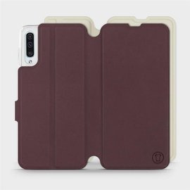 Hülle für Samsung Galaxy A30s - Farbe Burgund mit Platin