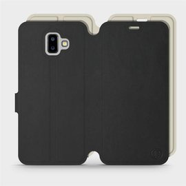 Hülle für Samsung Galaxy J6 Plus 2018 - Farbe Schwarz mit Platin