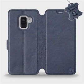 Hülle für Samsung Galaxy A8 2018 - Farbe Blue Leather