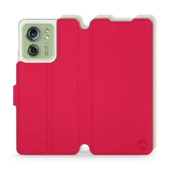 Hülle für Motorola Edge 40 - Farbe Rot mit Platin