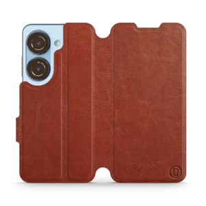 Hülle für Asus Zenfone 10 - Farbe Brown&Orange