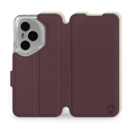 Hülle für Huawei Honor 400 Pro - Farbe Burgund mit Platin