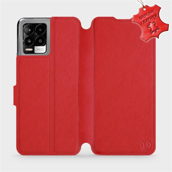 Hülle für Realme 8 - Farbe Red Leather