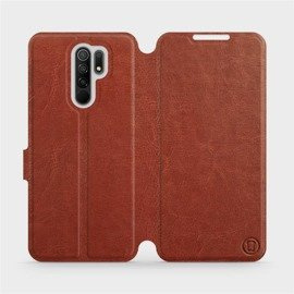 Hülle für Xiaomi Redmi 9 - Farbe Brown&Orange